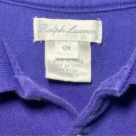 Ralph Lauren -Purple Collared Dress with metal clasp-Girl’s size 12 mo… - Picture 4 of 4
